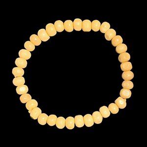 Light Brown Wooden Oval Beaded Bracelet